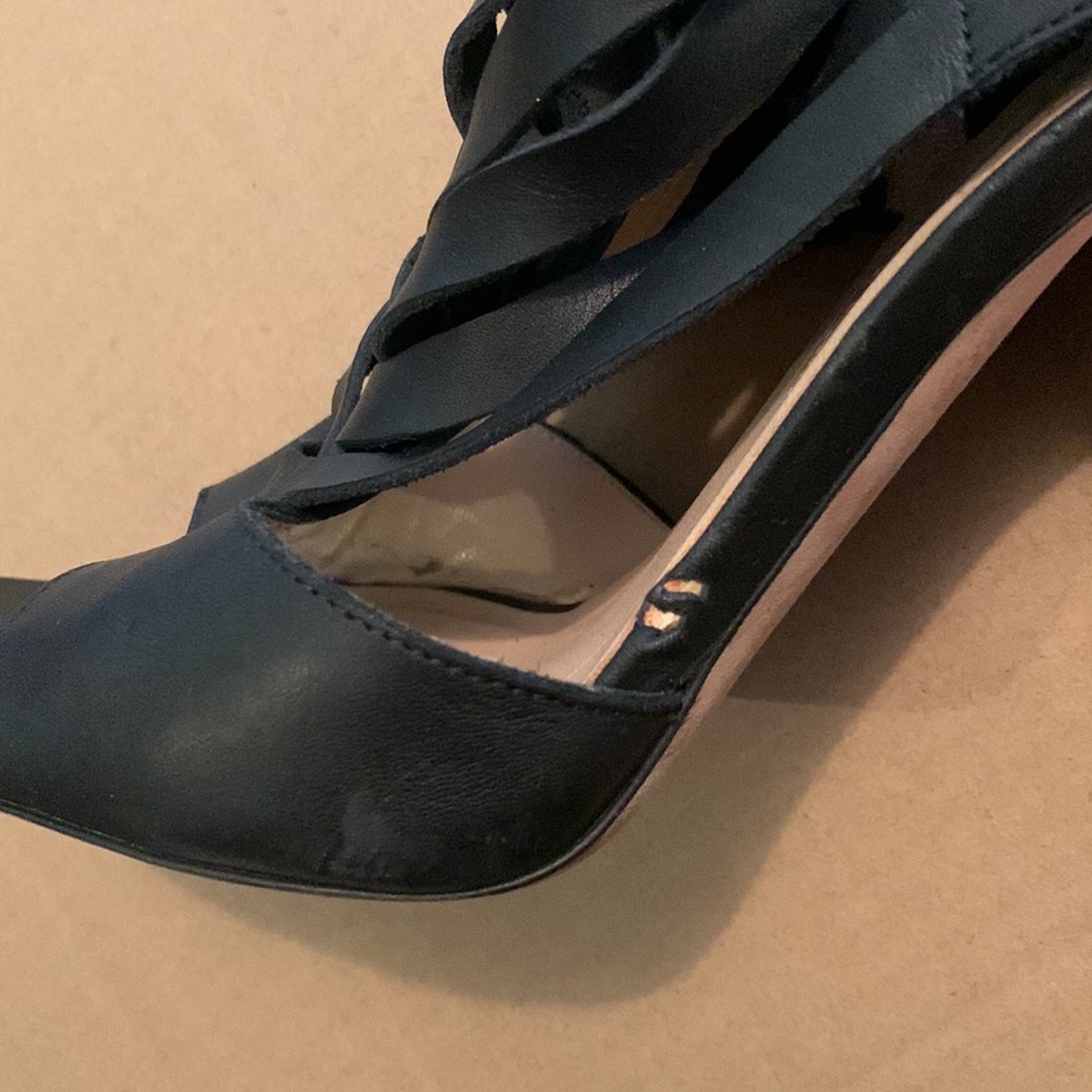 Jean Paul Gaultier black leather heels - Picture 6 of 6